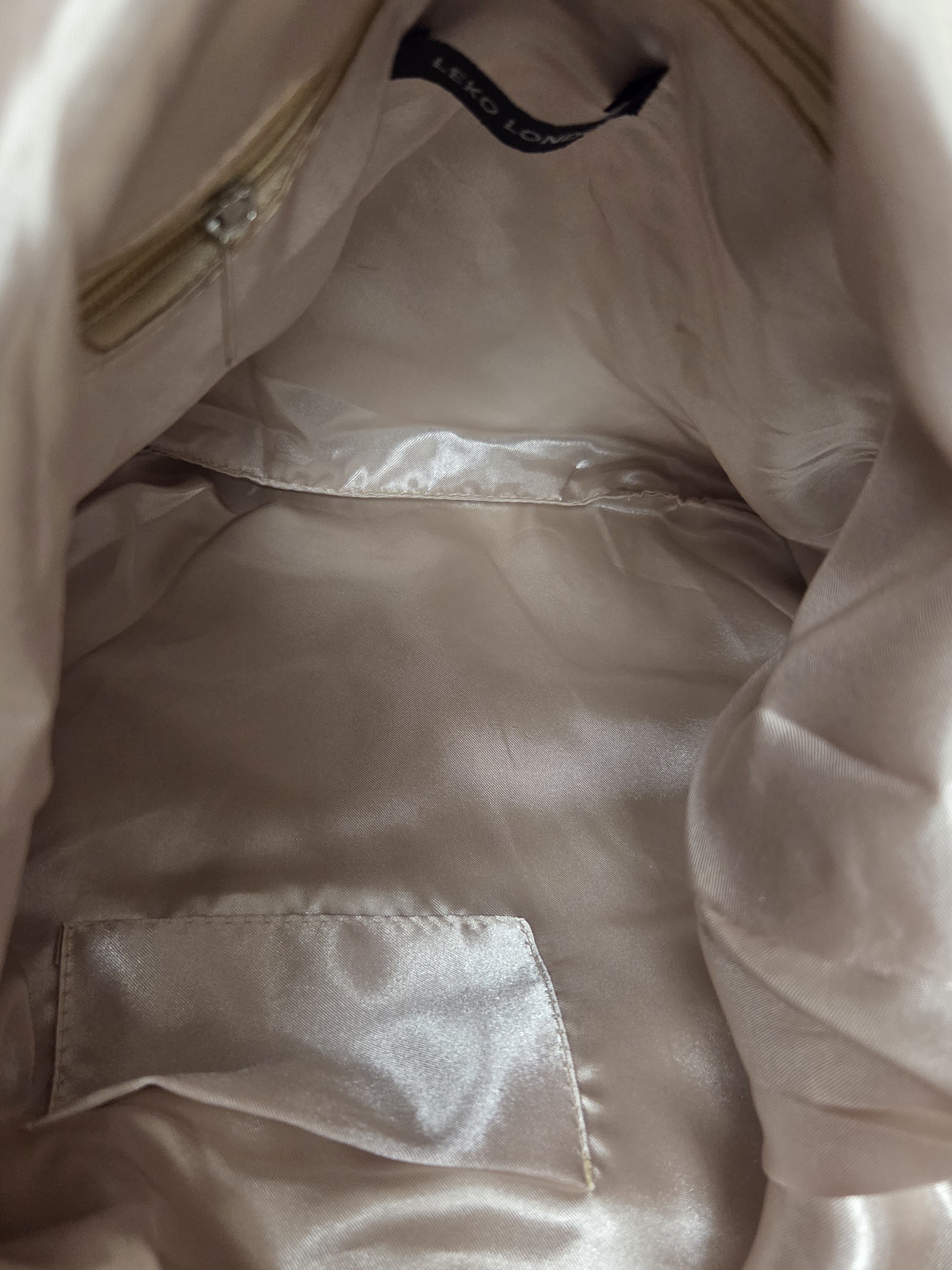 Floral Embroidered Shoulder Bag In Tan And Rust. With 2 Straps — image 4 of 7